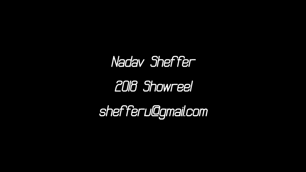 2018 Animation Showreel Cover